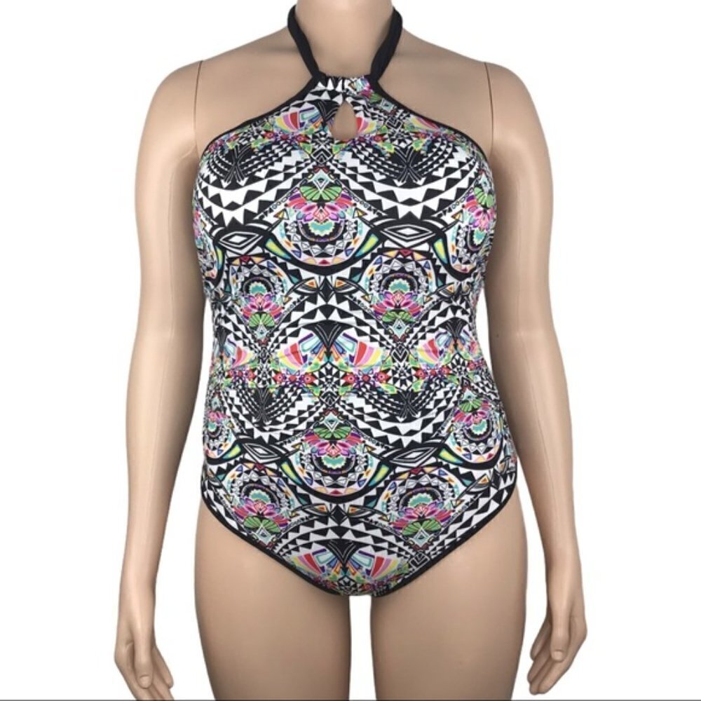 Freya Zodiac Underwire One Piece Swimsuit Bra Sized Swimwear Multicolor 34D